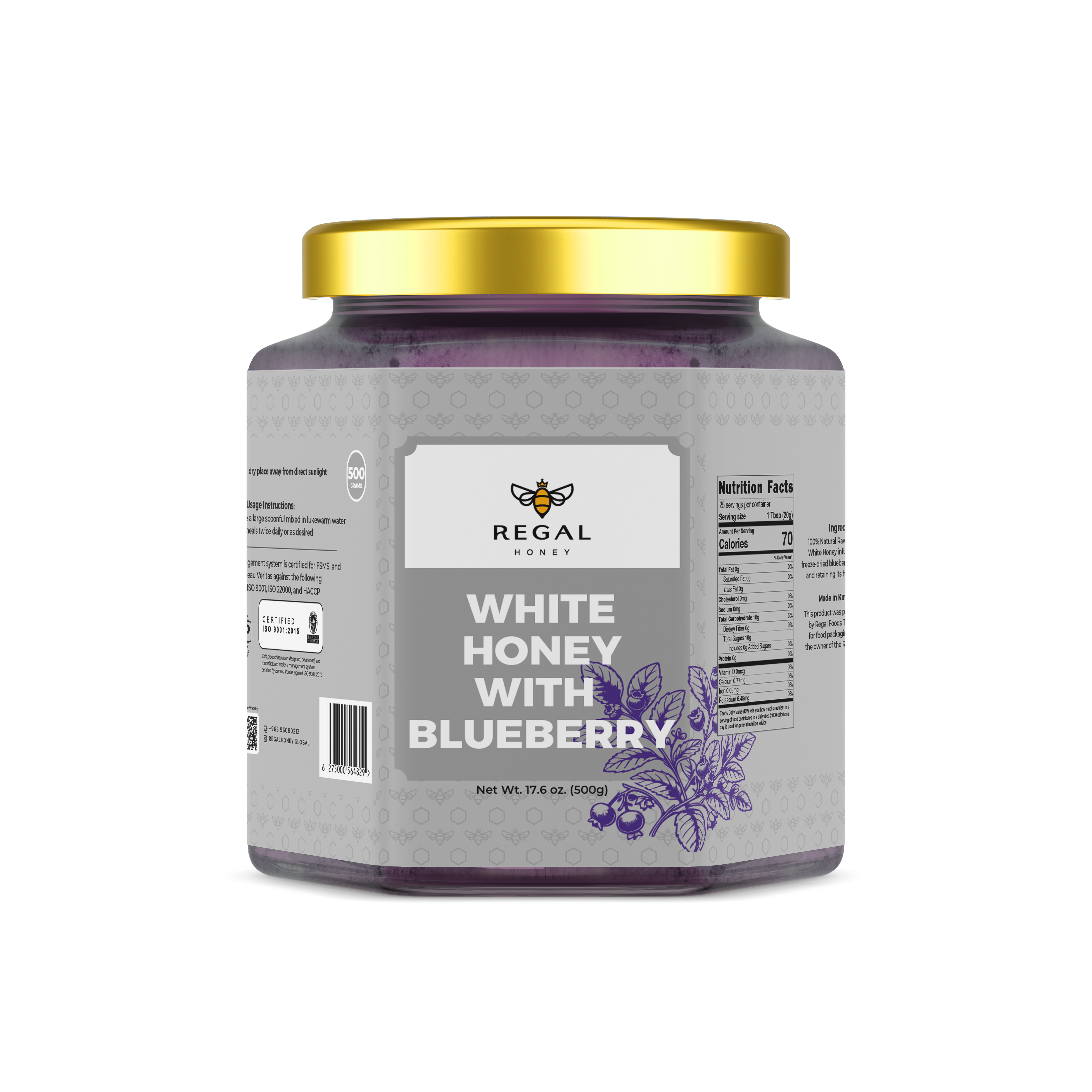 White Honey With Blueberry